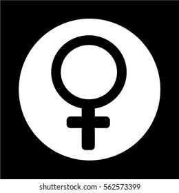 Female Sign Icon Stock Vector (Royalty Free) 562573399 | Shutterstock