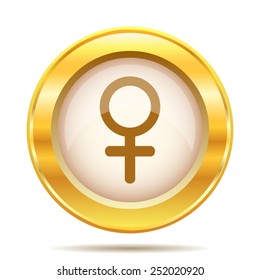 Female sign icon. Internet button on white background. EPS10 vector. 