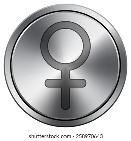 Female sign icon. Internet button on white background. EPS10 Vector. 