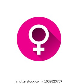 Female Sign Icon Isolated On White Background Happy Women Day Concept Vector Illustration