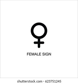 Female sign icon vector illustration on white background.