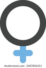 Imagen vectorial de icono de signo femenino. Adecuado para aplicaciones web móviles y medios de impresión.