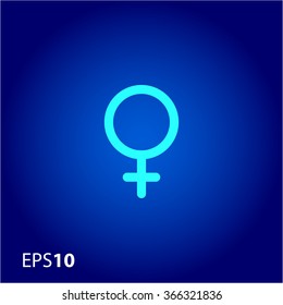 Female sign icon for web and mobile