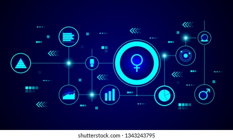 female sign icon. From Web set