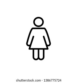 Female Sign, woman icon. Vector illustration of Icon.
