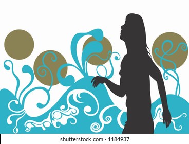 A female silhouette