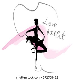 Female silhouette, ballerina