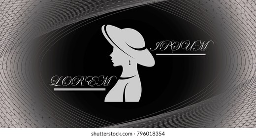 female silhouette in black and white tones