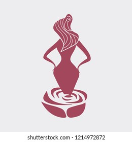 Female Silhouette With An Hourglass Figure Vector