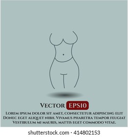 Icono de la silueta femenina