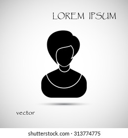 female silhouette icon sign. Vector illustration