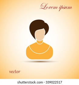female silhouette icon sign. Vector illustration