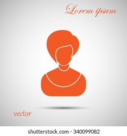 female silhouette icon sign. Vector illustration