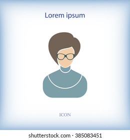 female silhouette icon sign. Vector illustration