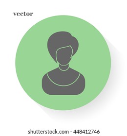 female silhouette icon sign. Vector illustration