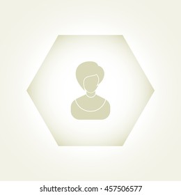 female silhouette icon sign. Vector illustration