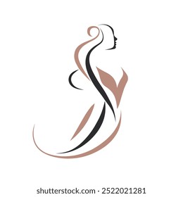 Female Silhouette logo Woman silhouette logo Exotic Beautiful Woman Premium Vector Silhouette Pilates Woman Logo Women Logo