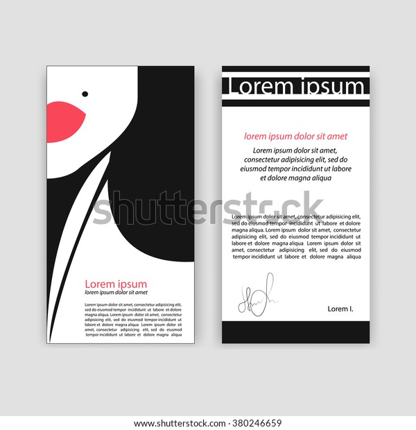 Female Silhouette Vector Banner Printing Web Stock Vector Royalty