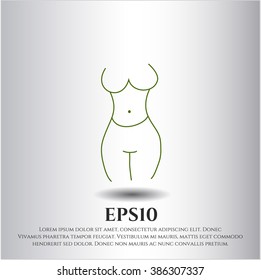 Icono vectorial de silueta femenina