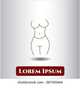 Female Silhouette vector symbol