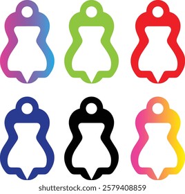 Female Silhouettes for Branding. Creative Woman Icon Set Design