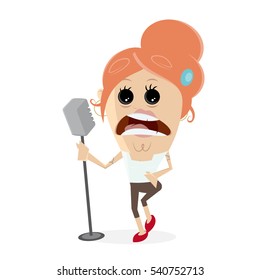 cantante femenina en micrófono