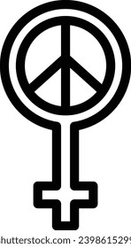 Female single vector line icon 