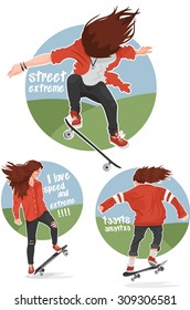Female skaters set