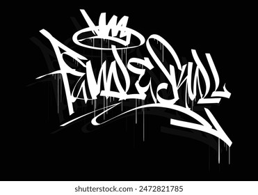 FEMALE SKULL graffiti tag style design