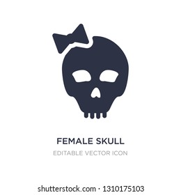 female skull icon on white background. Simple element illustration from General concept. female skull icon symbol design.