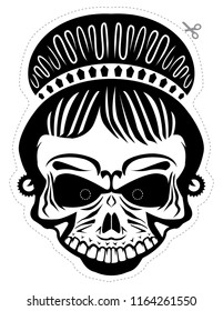 Female skull mask