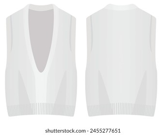 Female sleeveless t shirt. vector