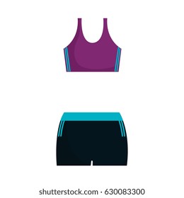 female sport clothes icon