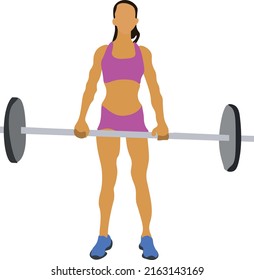 female sporter and  weight lifter