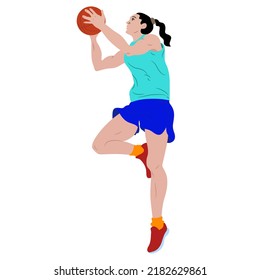 Female sports icons dynamic design cartoon characters sketch