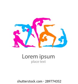 Female sports. Template logo. Fitness , Gym , Health & Beauty .