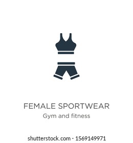 Female sportwear icon vector. Trendy flat female sportwear icon from gym and fitness collection isolated on white background. Vector illustration can be used for web and mobile graphic design, logo, 