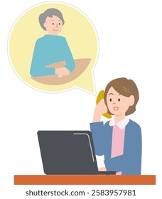 Female staff listening to customers' requests over the phone