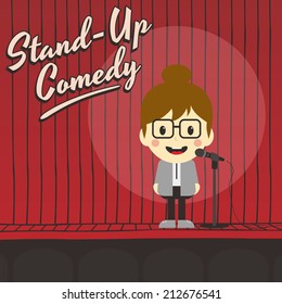 female stand up comedian