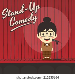 female stand up comedian