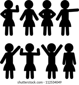 Female stick figure icon