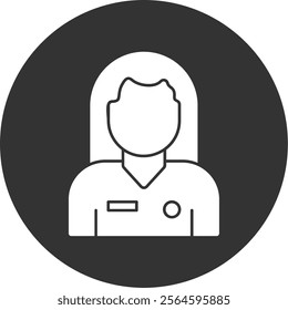 Female Student Glyph Multi Circle Vector Icon Design