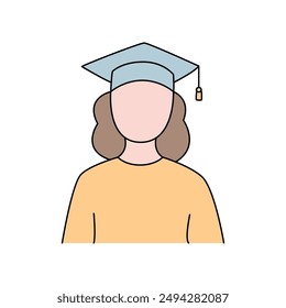 Female student in a graduation cap