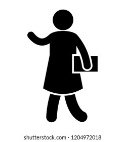 Female student holding notes and standing 