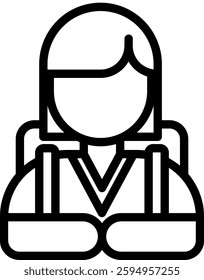 Female Student Icon Element For Design