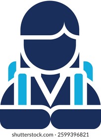 Female Student Icon Element For Design