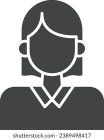 Imagen vectorial de icono de alumna. Adecuado para aplicaciones web móviles y medios de impresión.