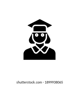 

Female Student icon in vector. Logotype