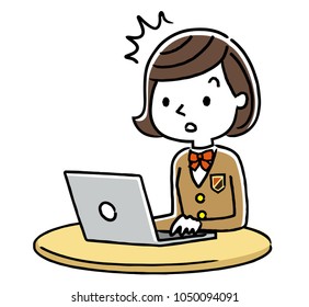 Female student: Internet