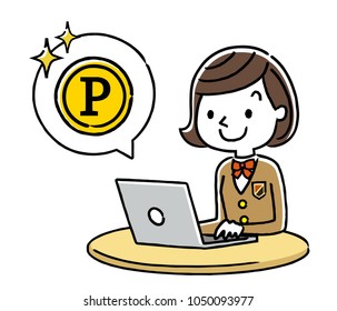 Female student: Internet, point